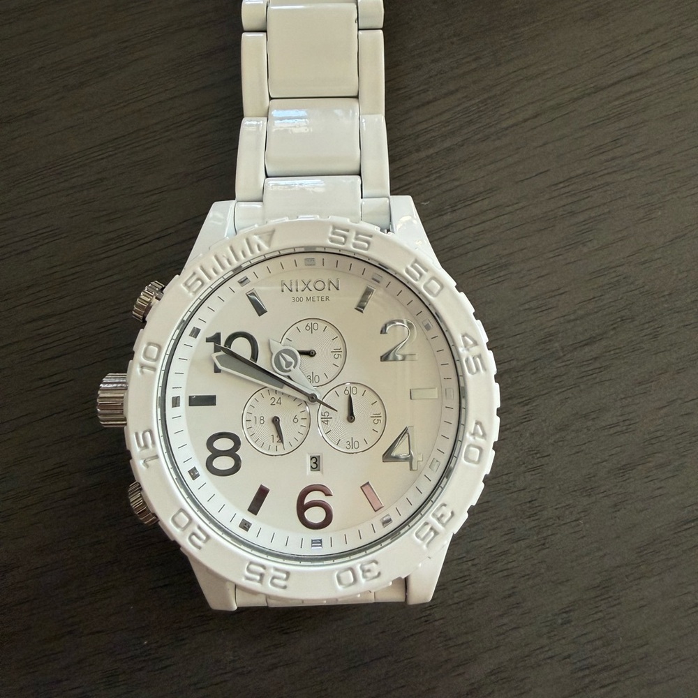 Nixon White Men's Chronograph Watch